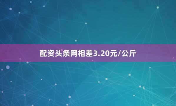 配资头条网相差3.20元/公斤