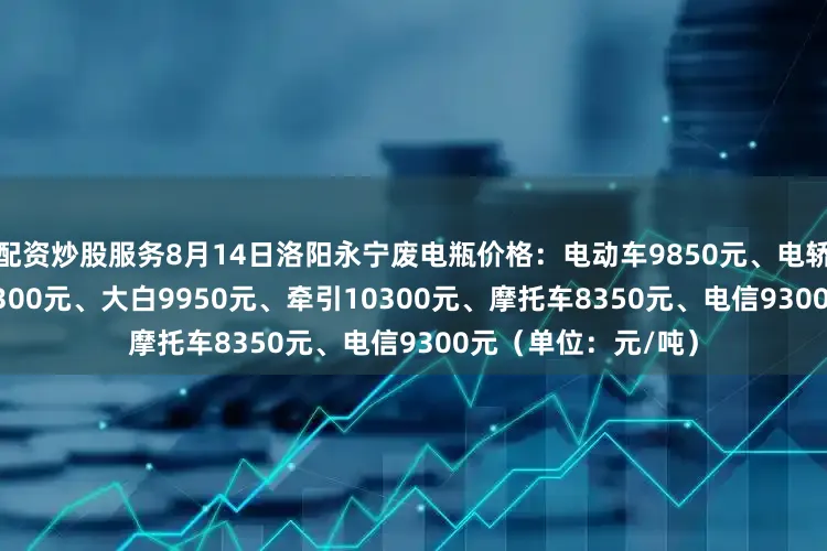 配资炒股服务8月14日洛阳永宁废电瓶价格：电动车9850元、电轿9900元、黑皮10300元、大白9950元、牵引10300元、摩托车8350元、电信9300元（单位：元/吨）